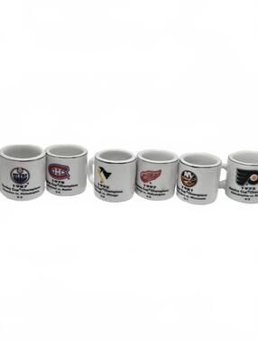 NHL Stanley Cup Champions Collectible Gumball Micro Mugs / Lot of 6
